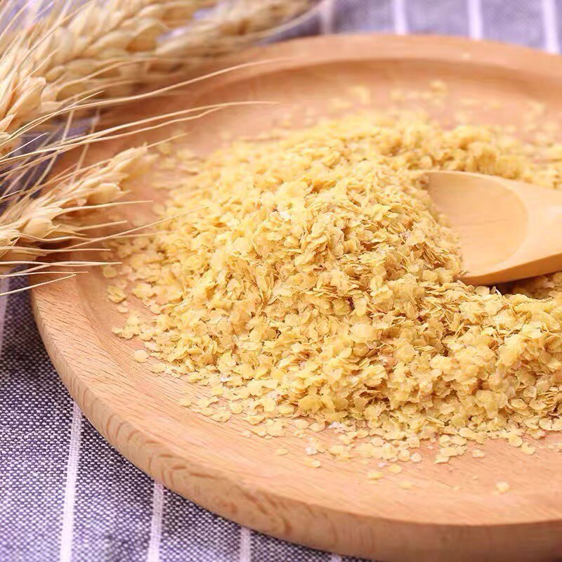 内蒙古小麦胚芽200g袋装熟小麦含麦麸即食早餐冲泡煮粥河套牌