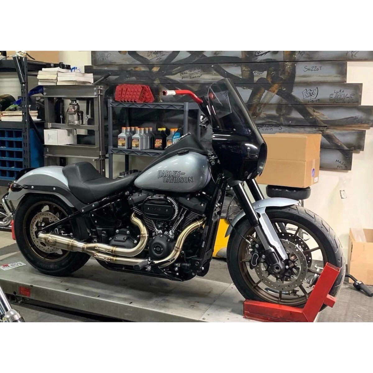 改装哈雷街霸路威dsclubstyle风格hpi排气全段摩托车排气管