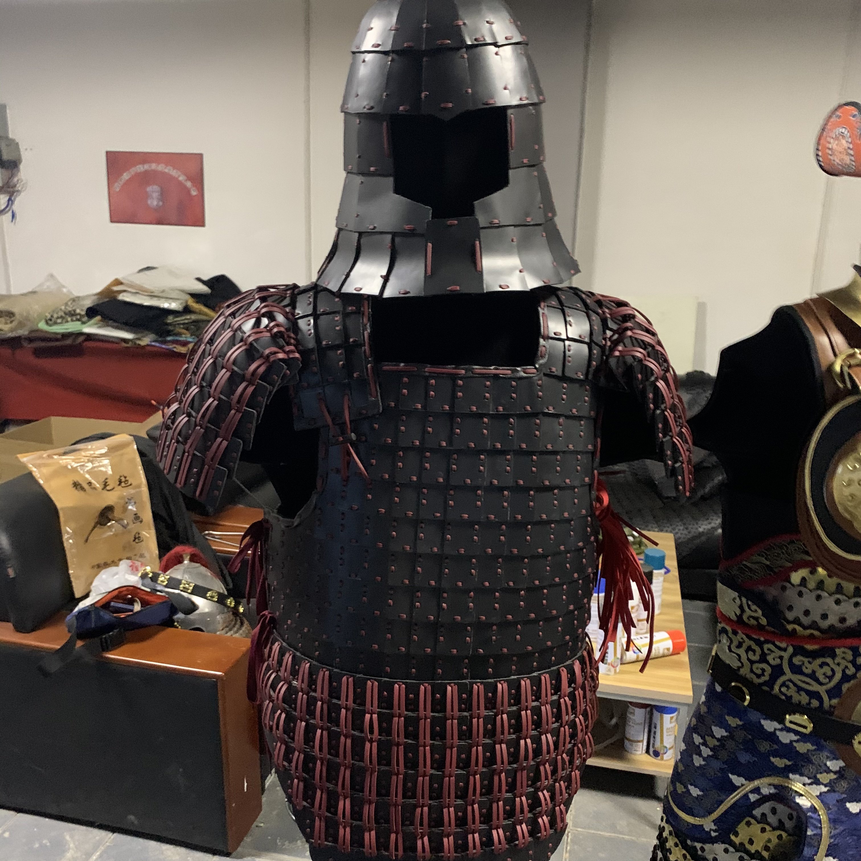 缀甲秦代k9801铠甲复原皮质盔甲