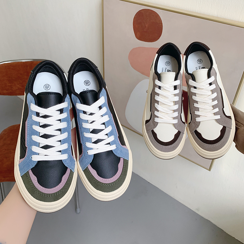 德训鞋女2022百春秋季新款搭板鞋休运厚动小亲子鞋