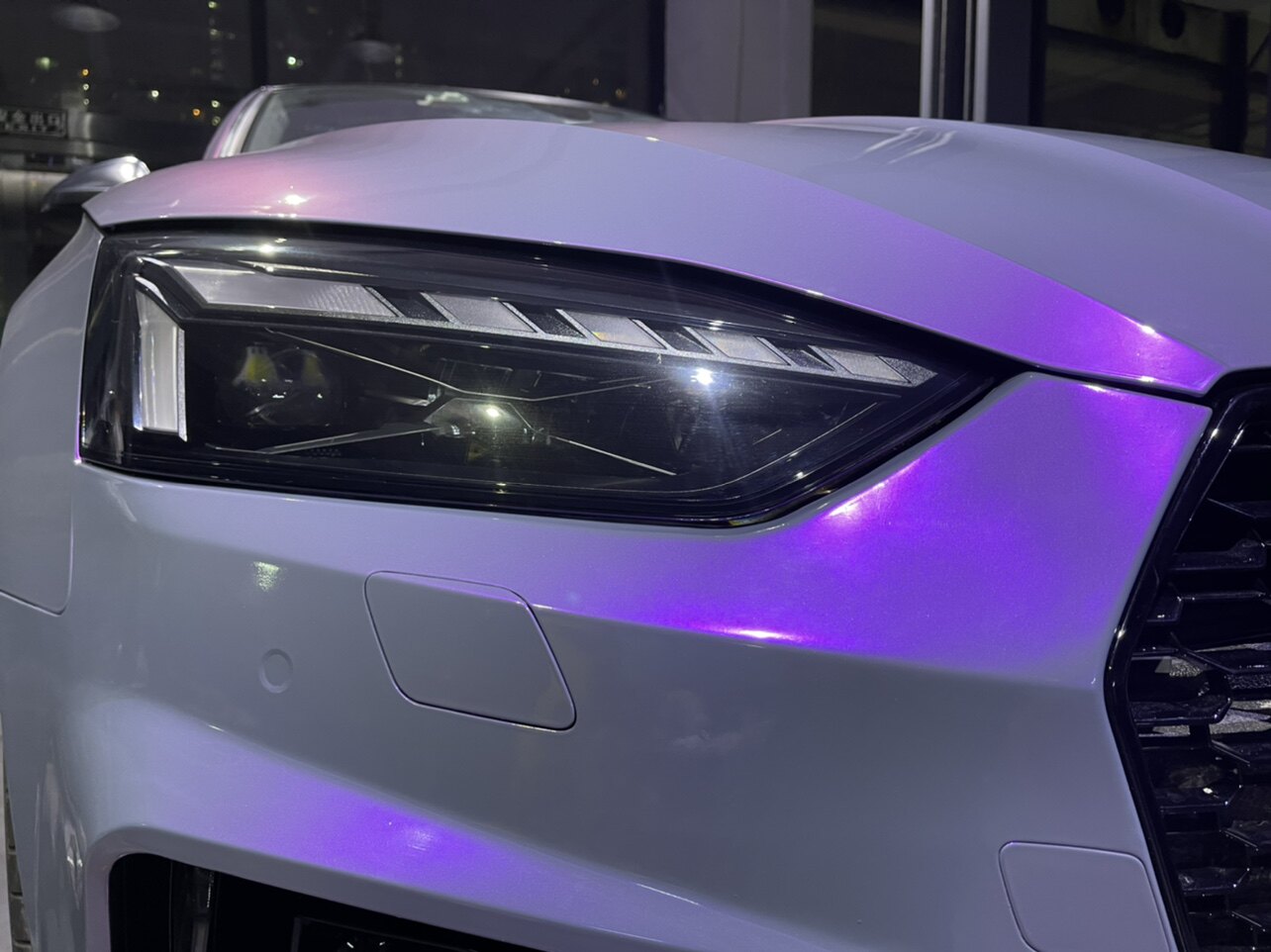 大灯激光rs5适用于奥迪a5s5改装21款熏黑大灯总成