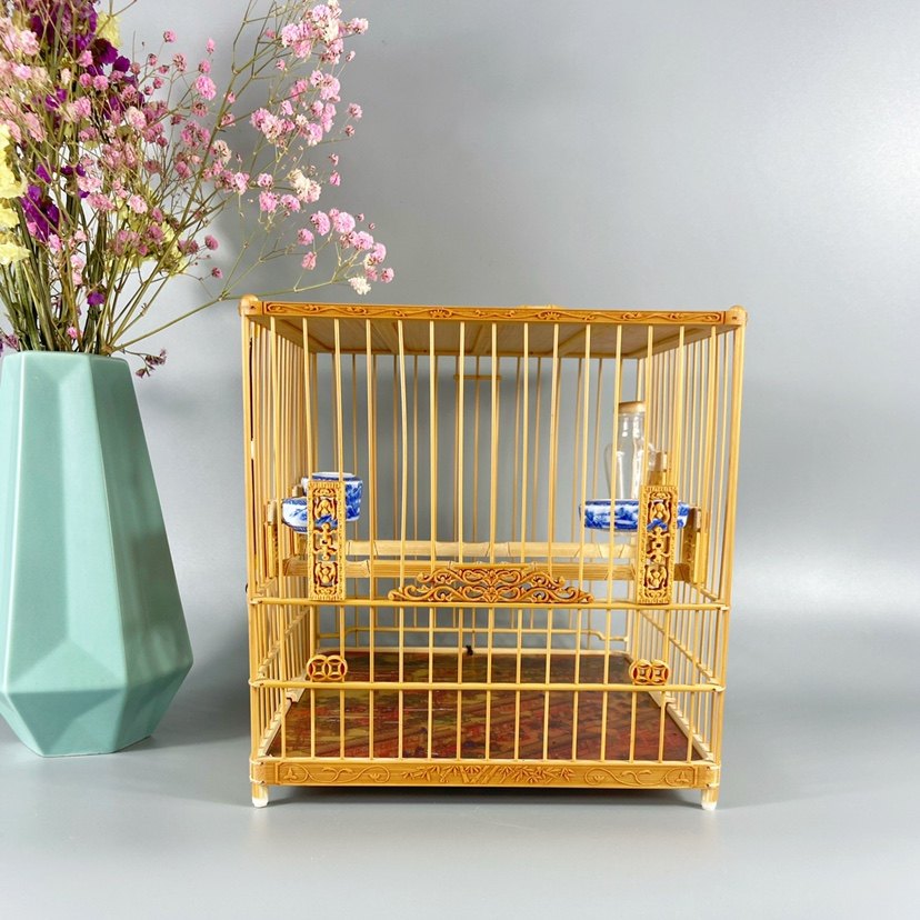 永华雕刻绣眼暗绿六丁相思竹笼南笼方笼板笼满鸟笼