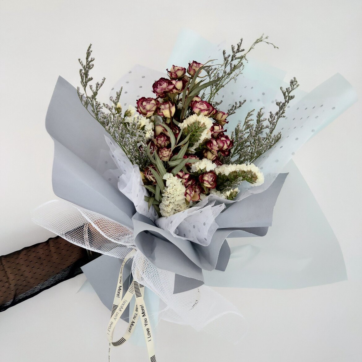 礼物玫瑰干花包装花束满天星向日葵棉花ins毕业干花