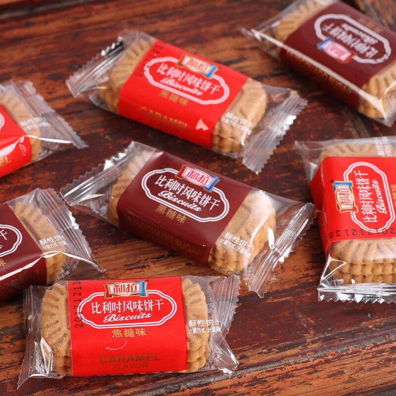 利拉比利时风味饼干500克焦糖西式糕点整箱早餐薄脆饼干