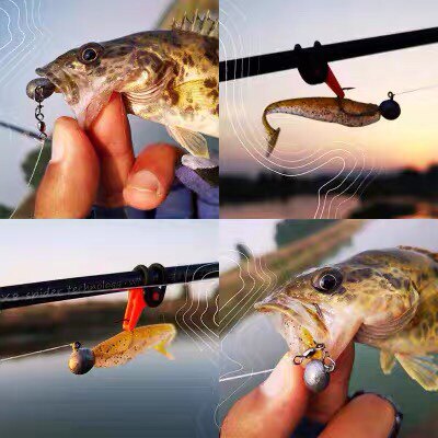 慕斯达钓钩1.5g2.5g3.5g5g铅头钩根鲈鱼翘嘴双背倒刺软饵鱼钩