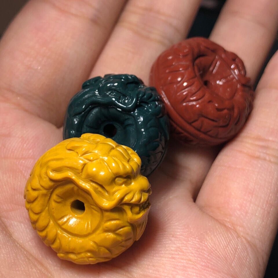 配饰精品原矿阿拉善龙扣文玩佛珠手链配珠项链手串