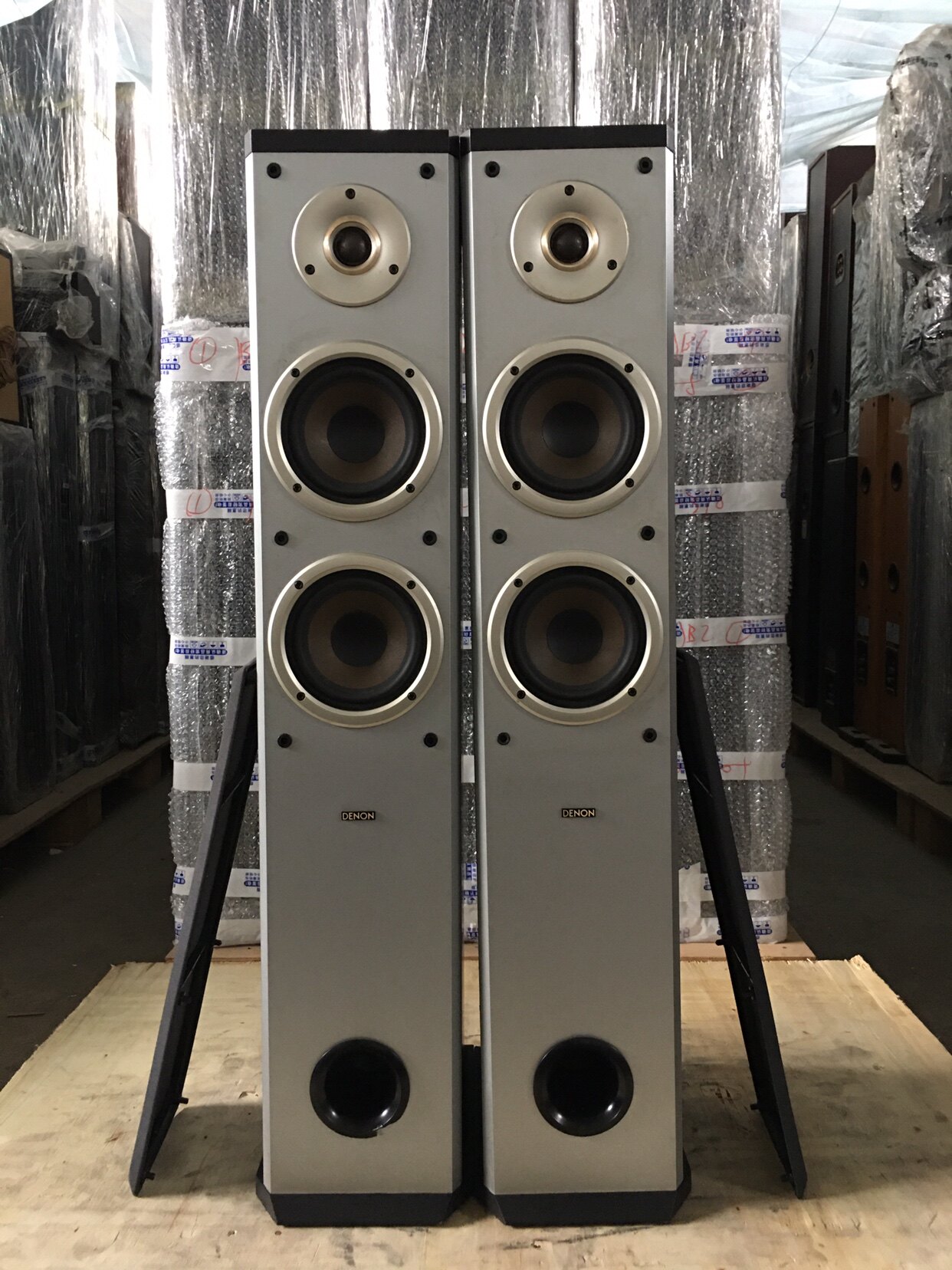 二手原装进口银色天龙scf960r55寸落地音箱发烧hifihifi音箱