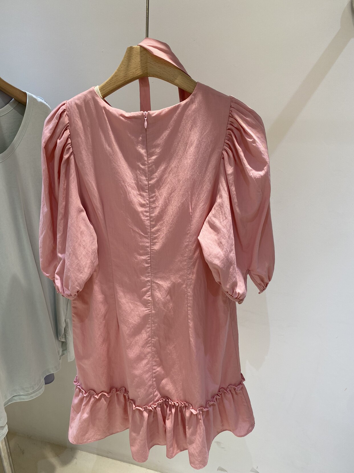 ace韩国欧尼夏季新款甜美淑女洋气显瘦泡泡连衣裙