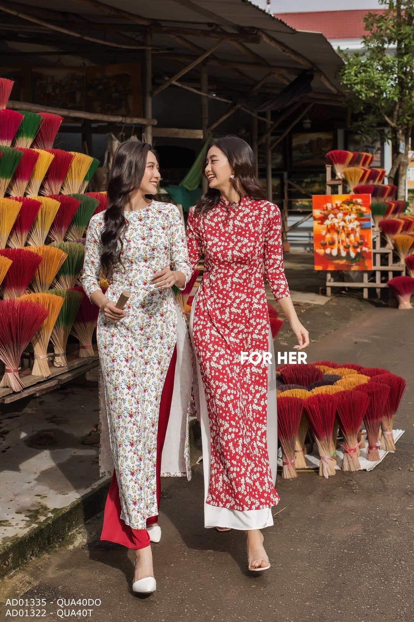 正宗越南奥黛旗袍传统服饰高开叉阔腿两件件套旗袍