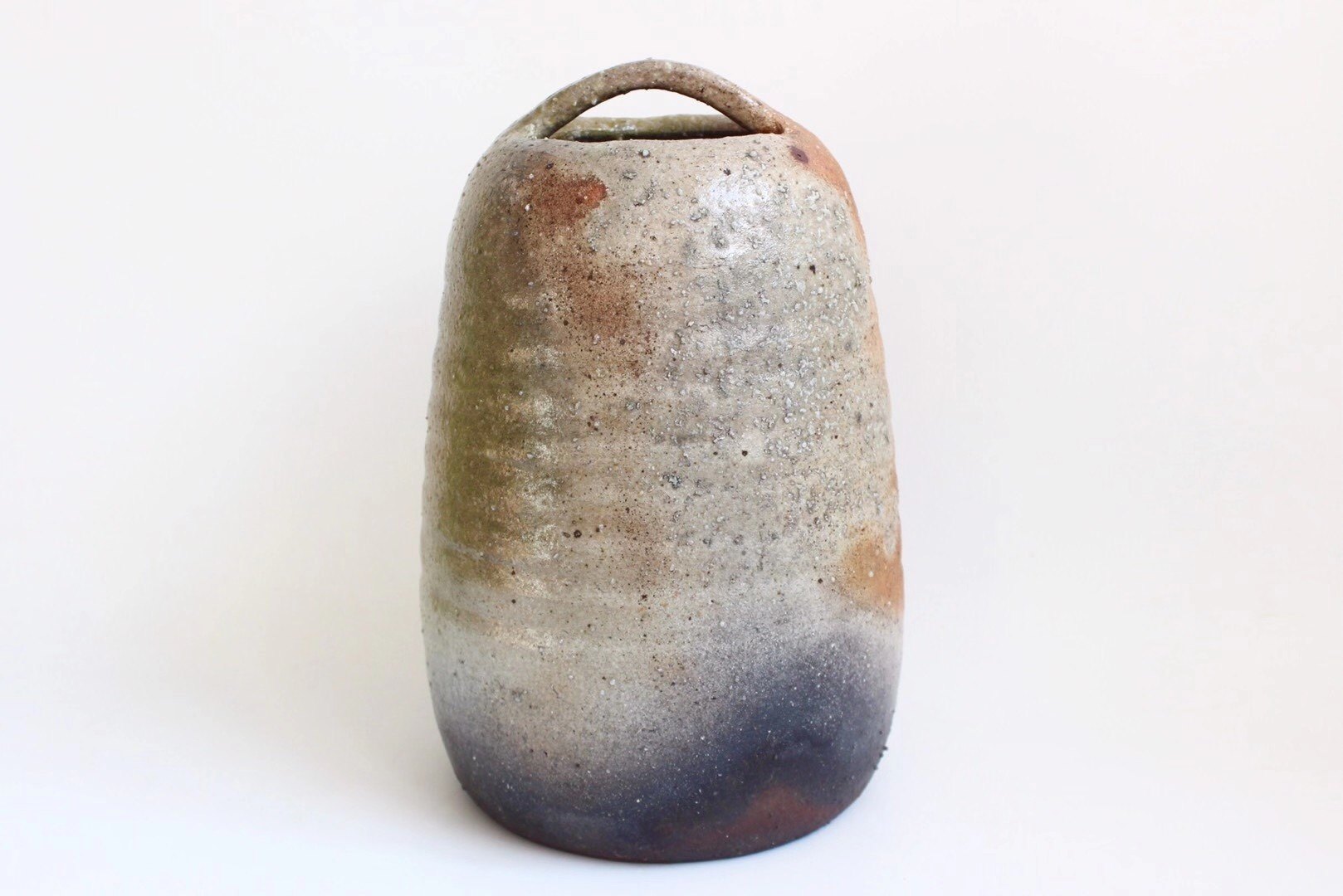 日式物件柴烧信乐烧花器陶瓷花瓶器皿装饰摆件花瓶