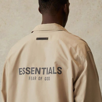 fogfearofgodessentials21皮标字母潮牌复线高街半开衫夹克