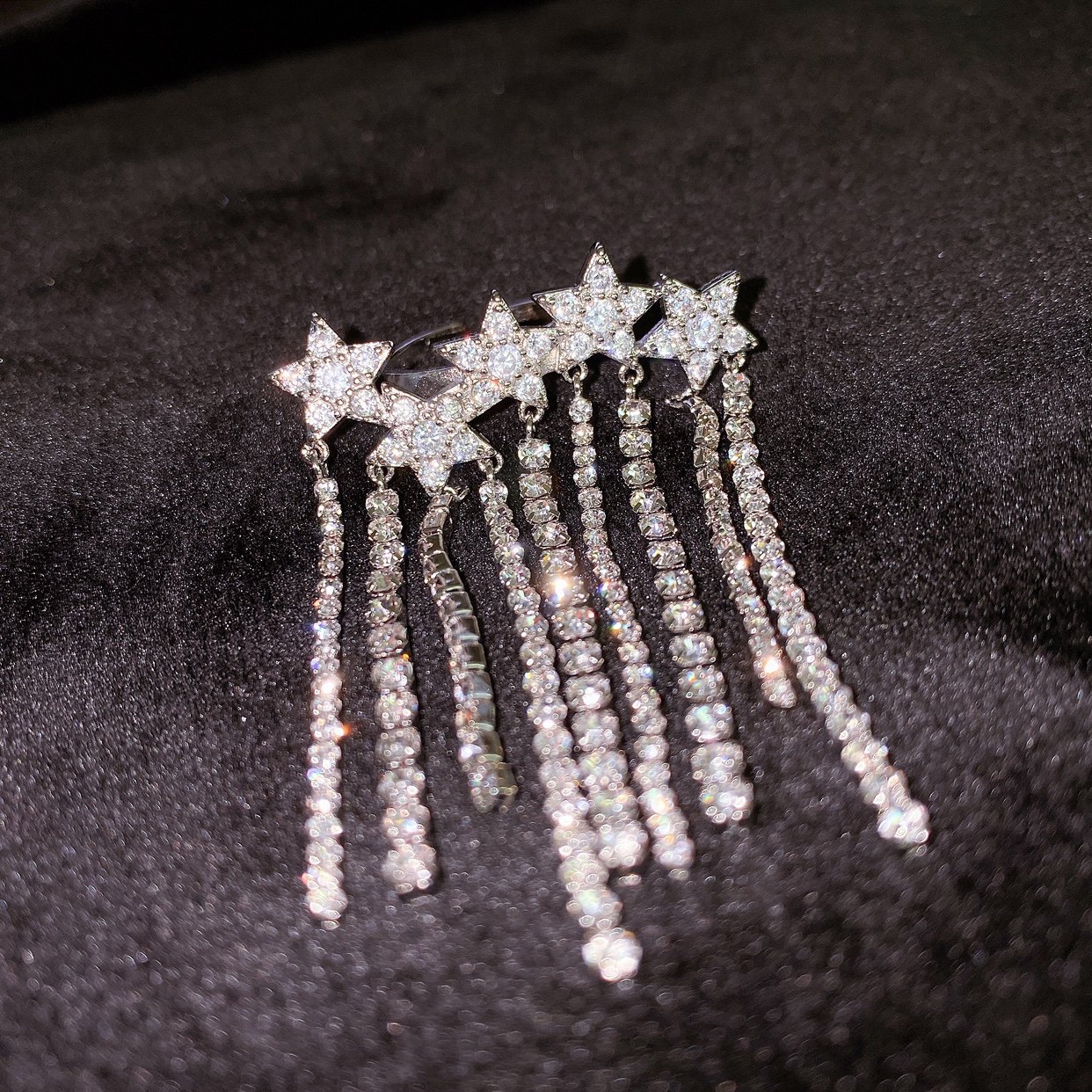 设计师气质星星麦霸流苏戒指女夸张大气潮街头戒指