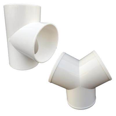 管道排风通风风烟管机接口塑料三通排管接头三通