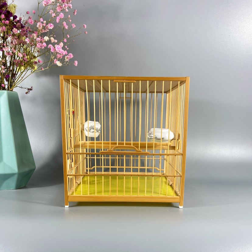 榫头小桥门绣眼白眼相思六丁暗绿竹笼南笼方小型鸟笼
