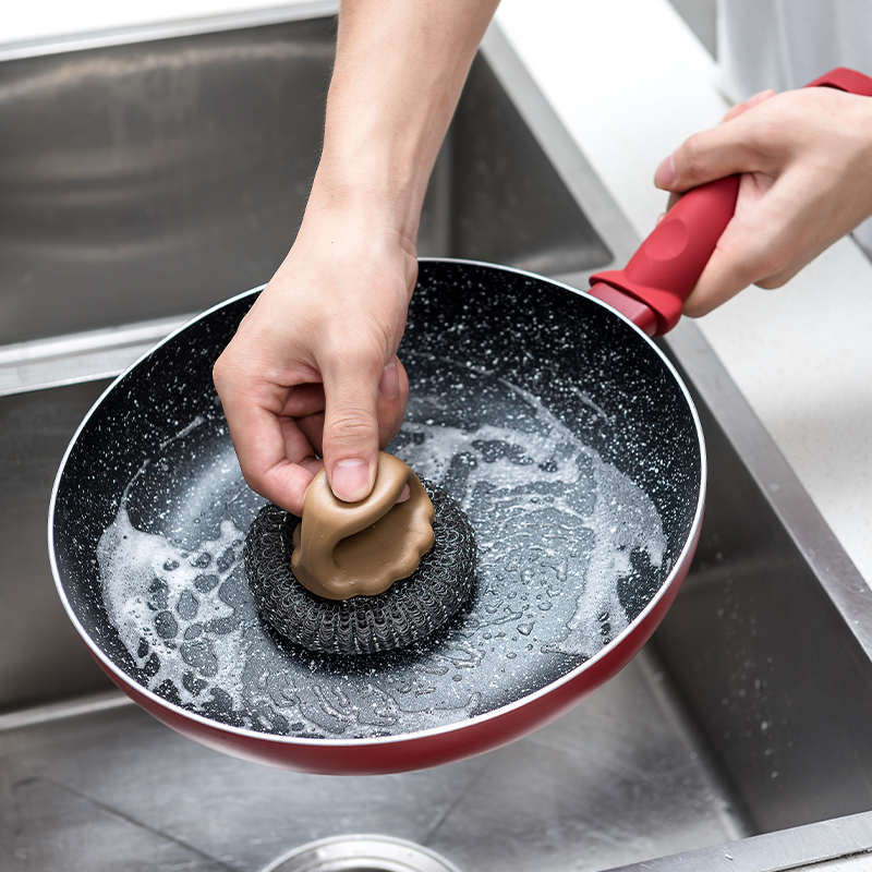 钢丝厨房用刷带手柄锅具清洁铁锅刷锅洗碗家用厨房用刷