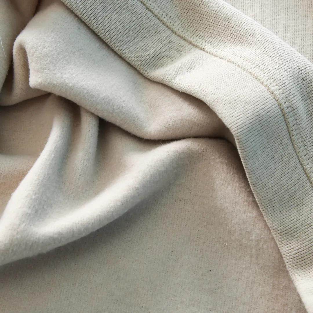 加绒客供针织面料秋冬保暖美式亨利休闲百搭针织衫