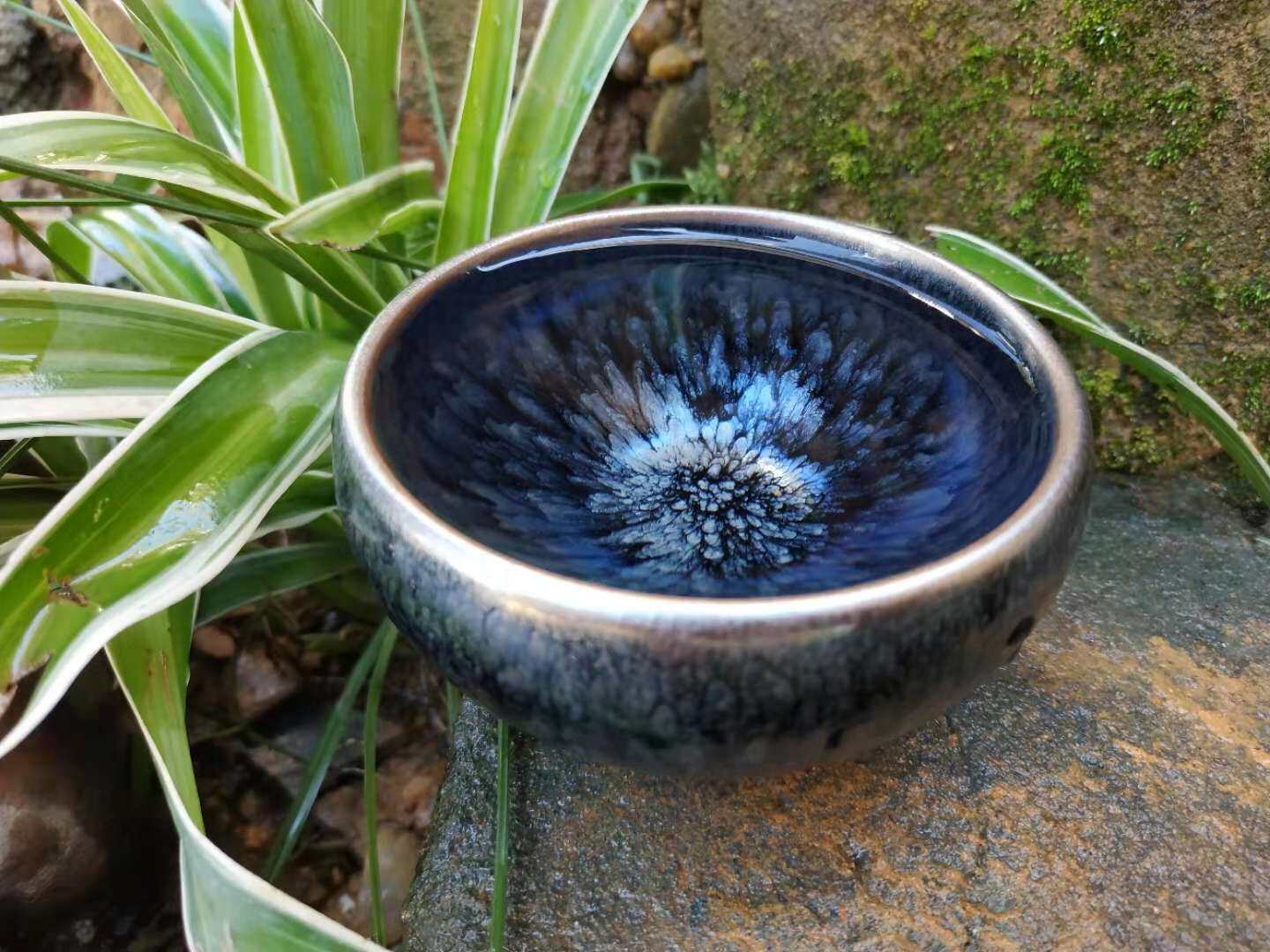 娟哥百花建盏上彩建窑茶杯束口盏敛口禅定手握养茶杯