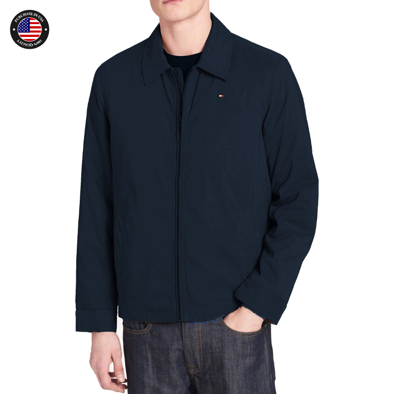 秋冬TOMMY HILFIGER汤米加厚夹棉衣服夹克保暖防风防水翻领外套