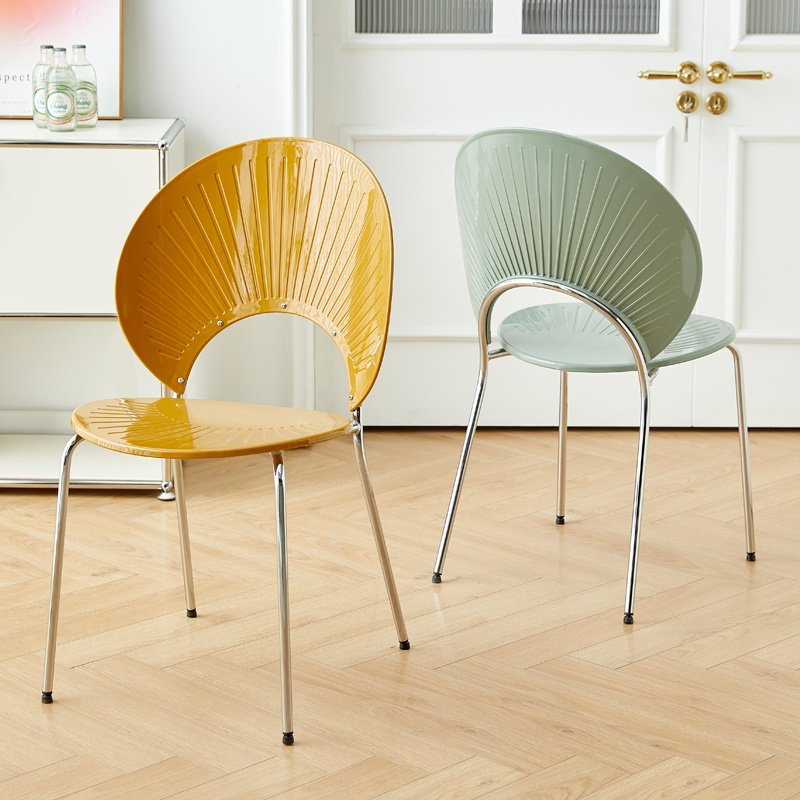 北欧设计师家用贝壳椅子ins亚克力民宿酒店餐椅餐椅