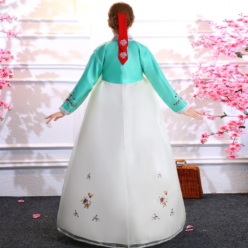 韩服舞蹈宫延朝鲜族大长今新款舞台女团裙子日常民族服装