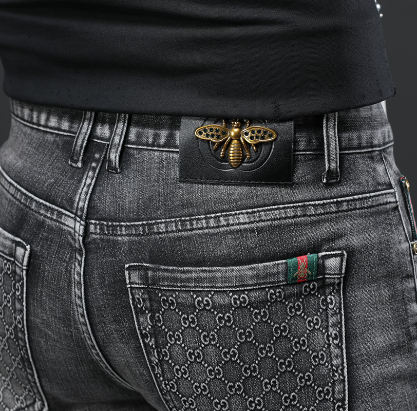 大牌真品剪标男装牛仔裤秋冬外贸余单出口尾货原尾单牛货弹性潮牌