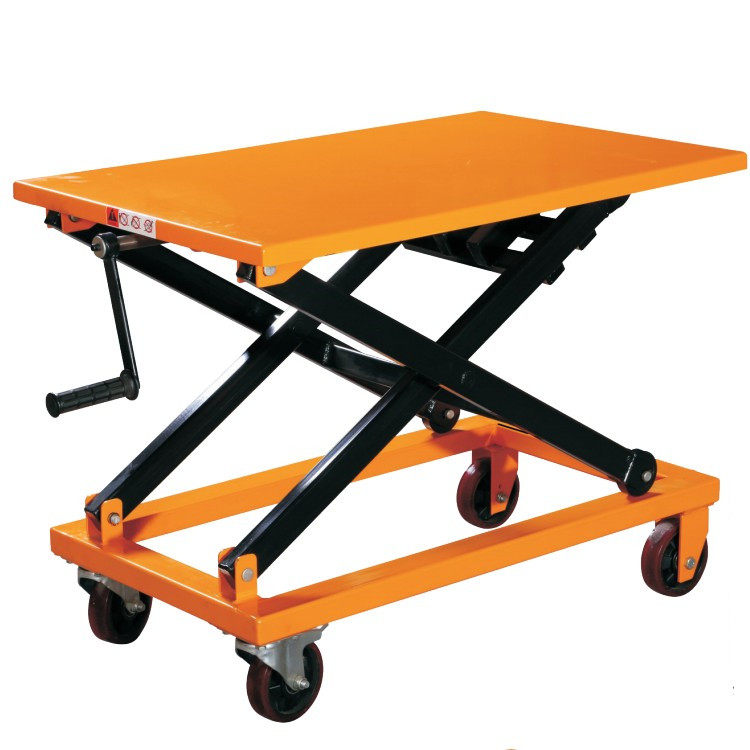 小型新款上海造力手推车液压压平手动模具升降升降台