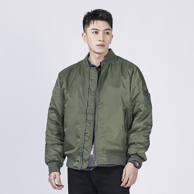 秋冬季美式复古空军加厚棉服MA-1飞行员夹克棉衣棒球服外套男潮牌