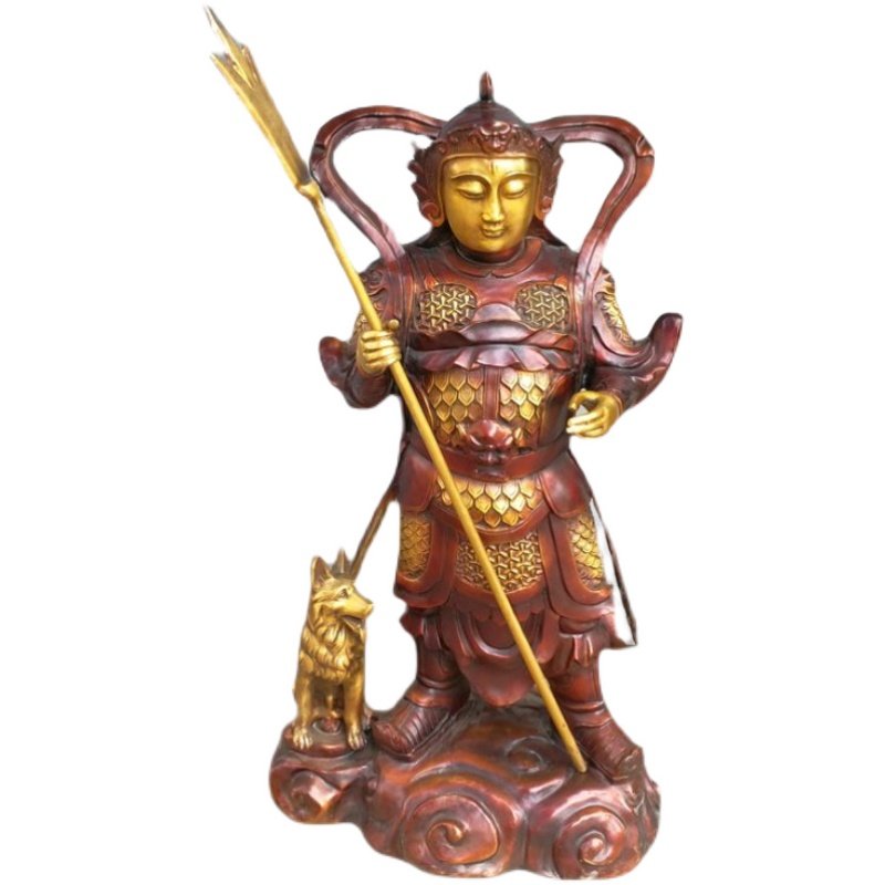 二郎大号纯铜二郎神杨戬坐像显圣真君三眼杨二郎摆件