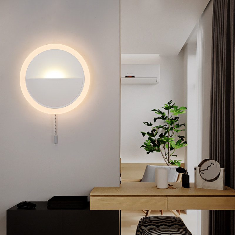 壁灯拉线开关北欧简约现代客厅沙发背景墙装饰灯壁灯