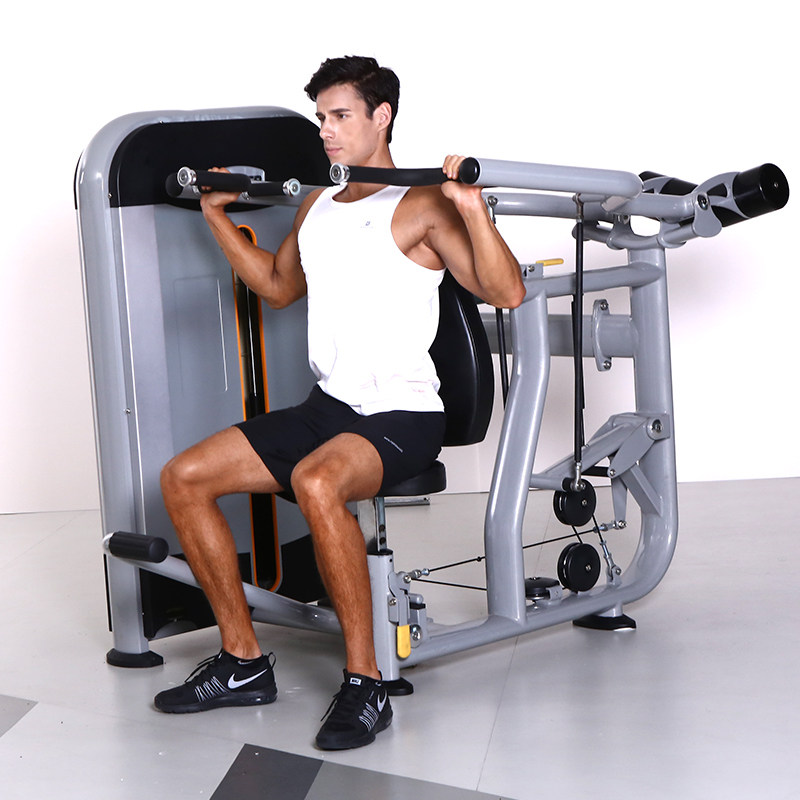 训练器康乐佳k602坐式推肩力量综合型训练器械健身房力量训练器械局部