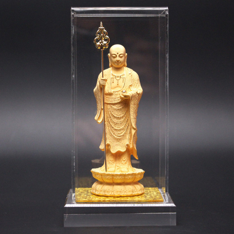 金馨豪品九华山地藏王佛像居家供奉家用绒沙金地藏菩萨像摆件