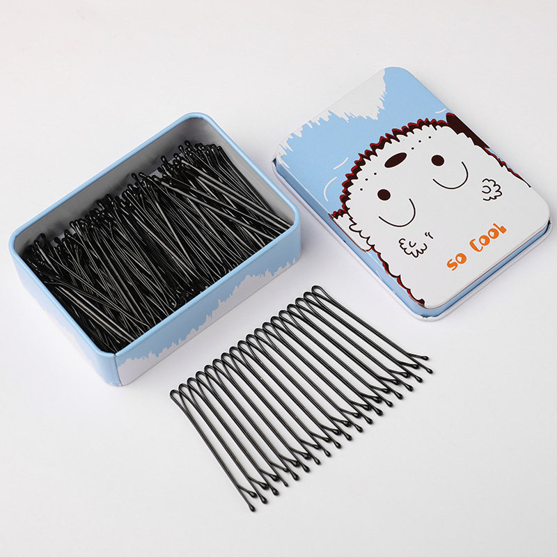 夹子一字小黑卡子黑色头发刘海发卡发饰