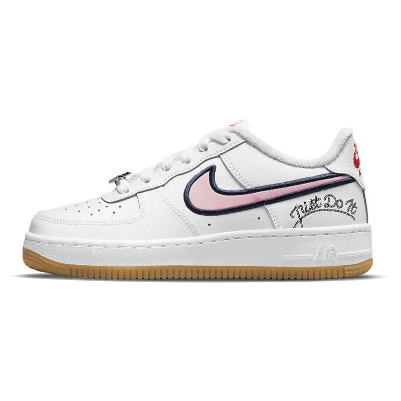 nikeairforce1空军一号af1白粉钩生胶底女款休闲运动休闲鞋