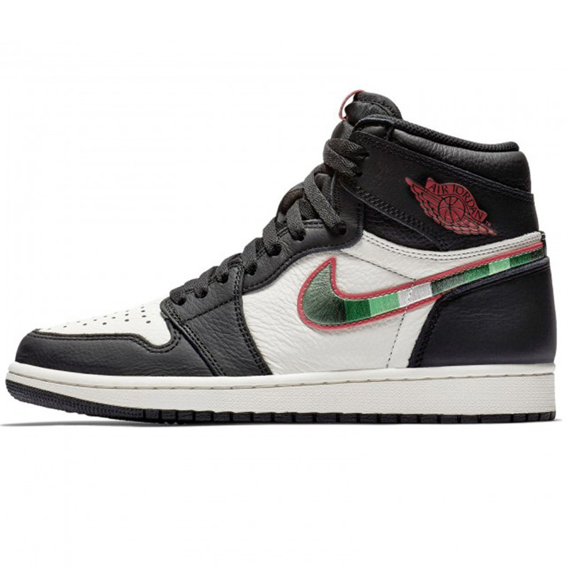 airjordan1男女aj1天生巨星体育画报黑白刺绣篮球篮球鞋