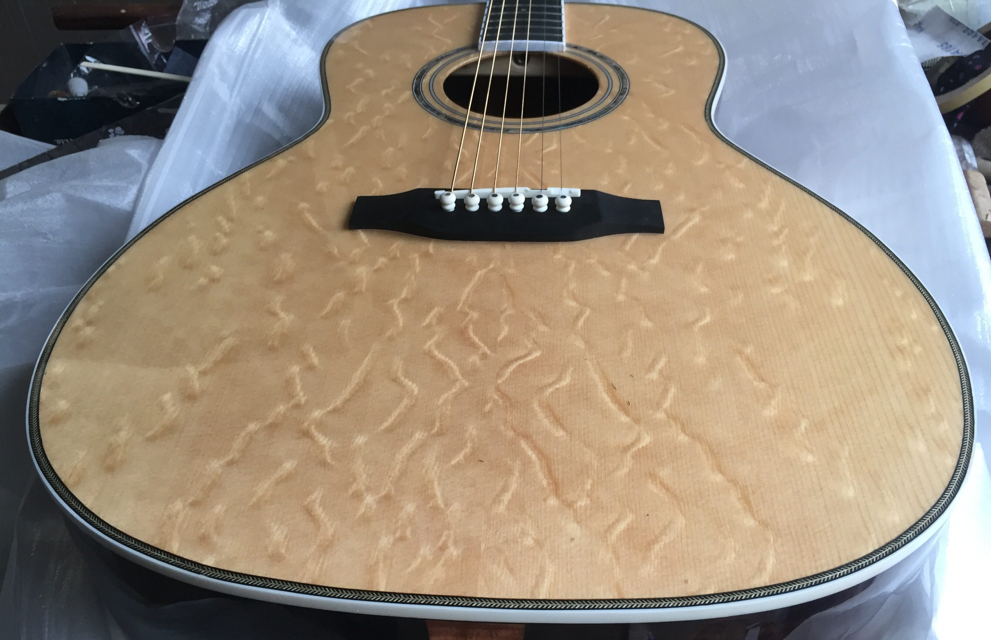 西提卡影纹云杉吉他面板毛板熊爪纹虎爪纹鸡爪纹吉他制作材料