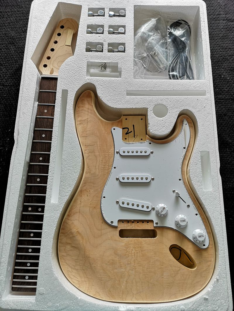 吉他材料st制作枫木树榴实木皮椴木琴身硬乐器定制