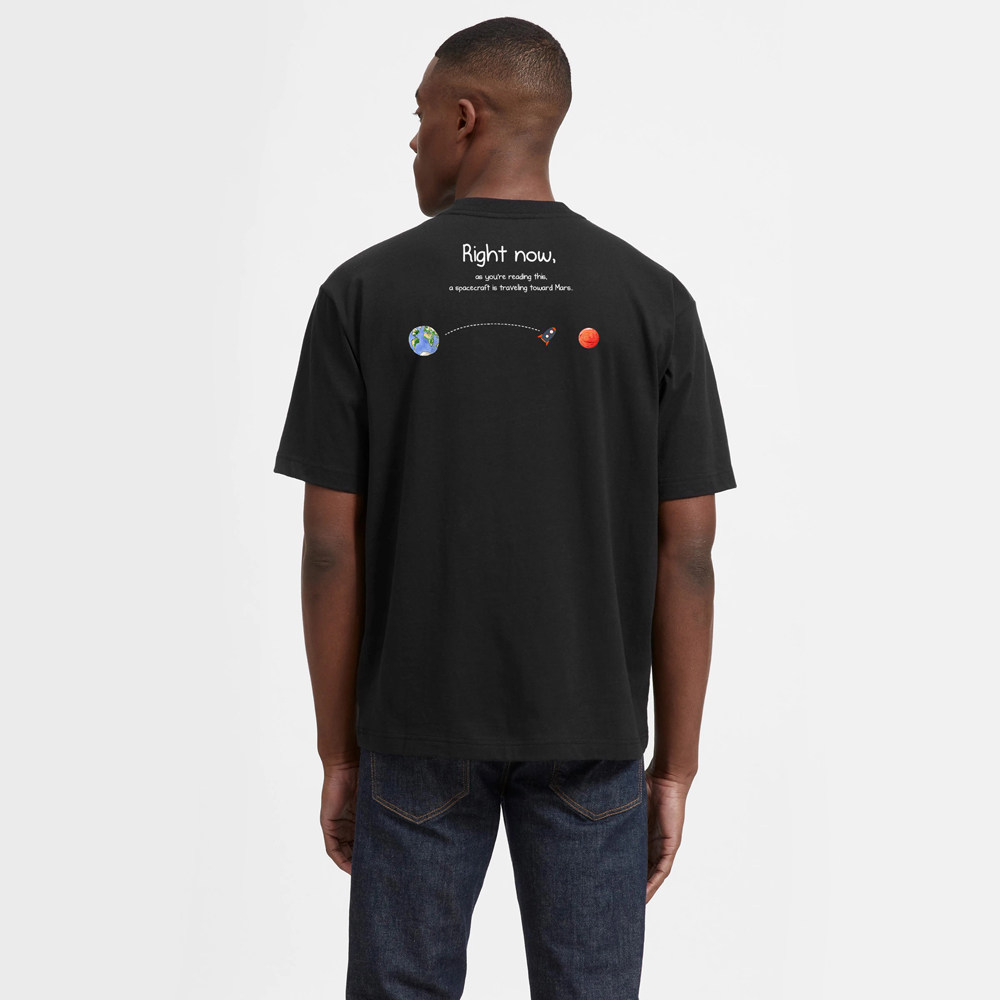 vexels马斯克occupymars新款简约休闲纯色男女优质t恤