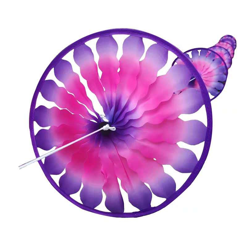 风车挂串室外空中装饰户外景区布置圆形彩色风车