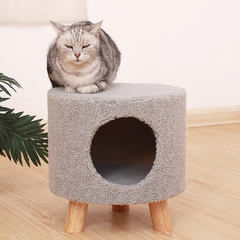 zeze创意凳子猫窝房子别墅半封闭成幼窝
