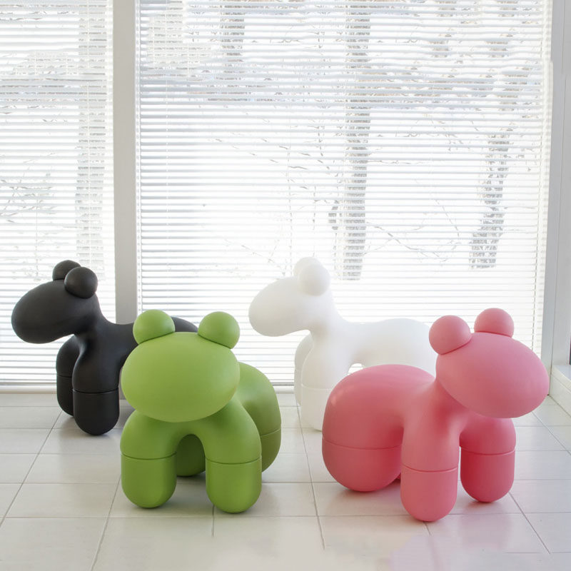 网红儿童小马动物座椅创意椅子可爱造型迷你椅子