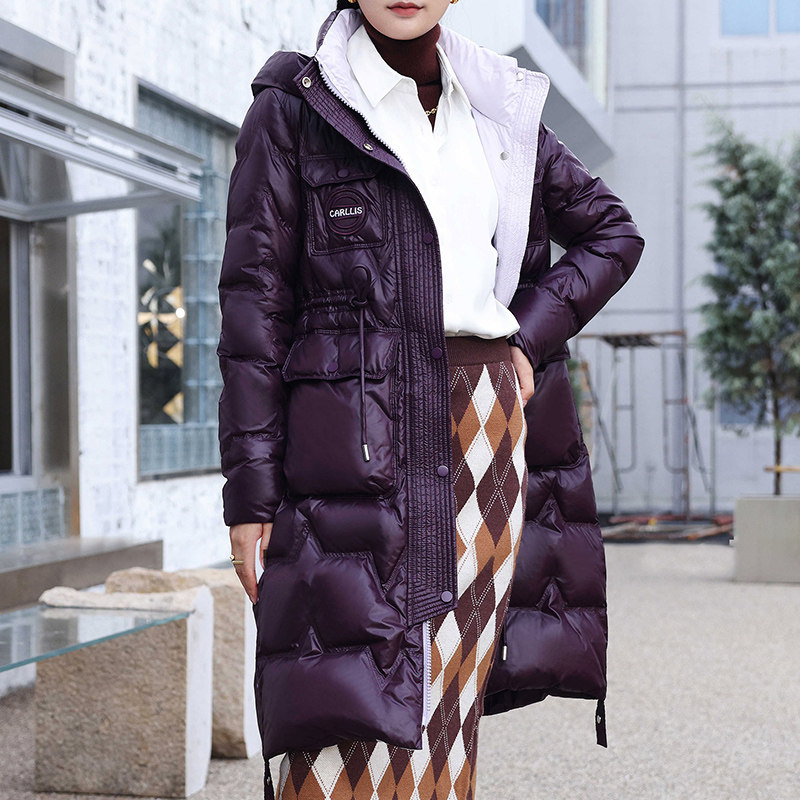 水云间旗舰店2022冬装新款水淼女装正品中长款显羽绒服