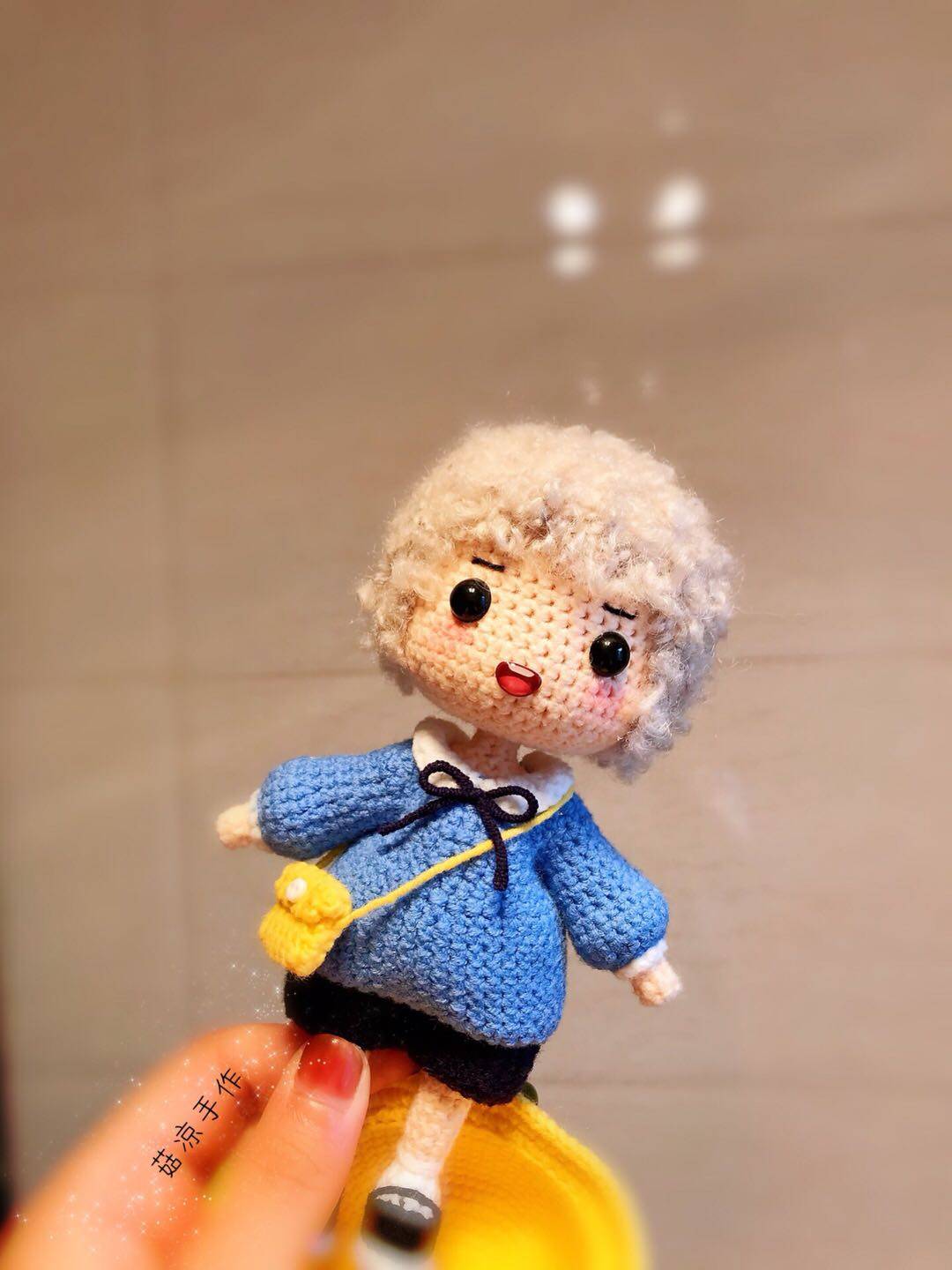 手工编织钩针毛线娃娃男孩女孩添添小盆友成品创意创意玩偶