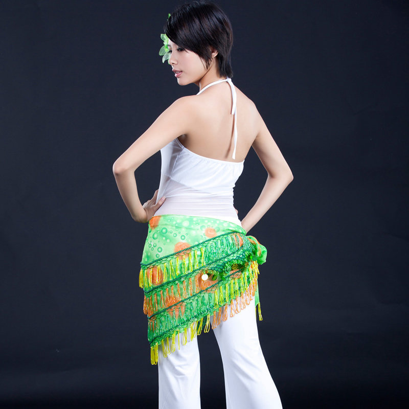 肚皮舞娘新款埃及舞腰舞臀流苏腰带舞服腰巾肚皮舞腰链