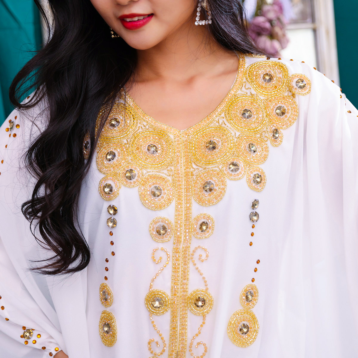 舞娘肚皮2022新款表演khaleegy哈利收腰甩发袍子肚皮舞套装演出服