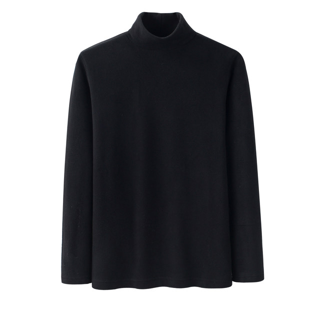 Early spring fleece long-sleeved T-shirt polar fleece round neck bottoming shirt men's double-sided fleece soft warmth plus size men's clothing Early spring fleece long-sleeved T-shirt polar fleece round neck bottoming shirt men's double-sided fleece soft warmth plus size men's clothing