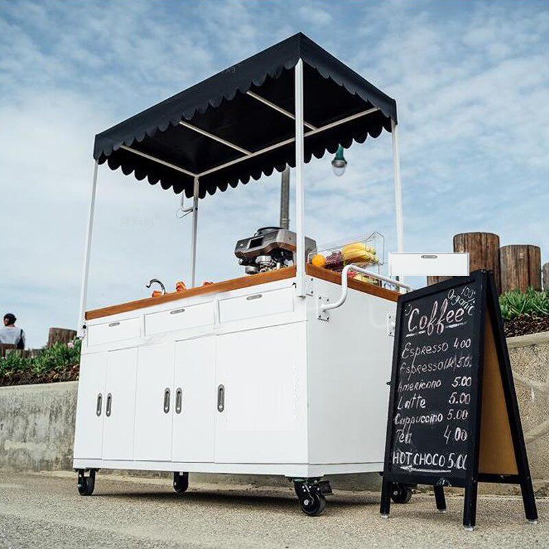 可移动咖啡餐车多功能户外奶茶甜品冰淇淋糖葫芦小吃餐车