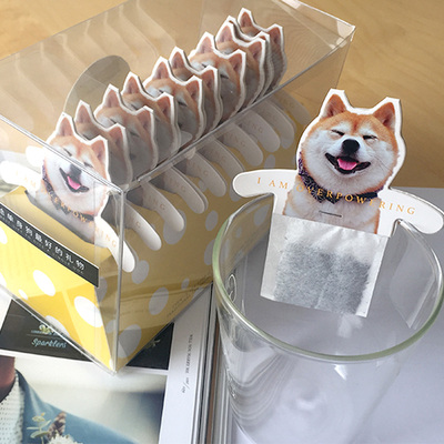 陈罐西式茶货铺 单身狗神烦狗摇摆柴犬  红茶袋泡茶包 3件100