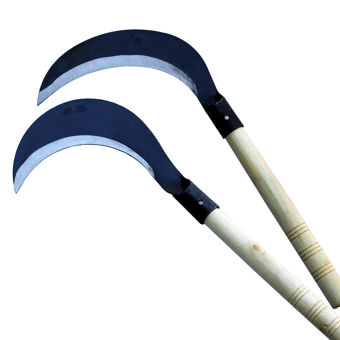 割草刀除草多功能长柄小镰刀进口农用家用户外锰钢加厚禾镰收割禾