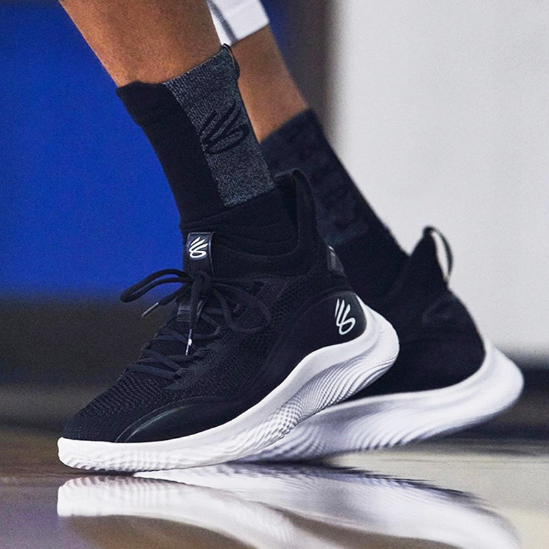 ua安德玛curry男30230858库里8代黑白金彩虹全明星实战篮球鞋