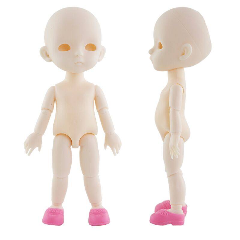 小公仔关节bjd练妆眼睛无眼光头素体娃娃宝娃娃娃